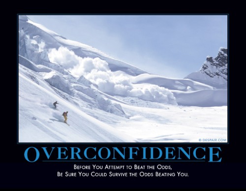 Overconfidence Demotivator