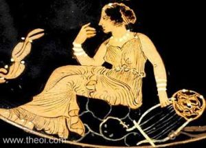 the muse with lyre